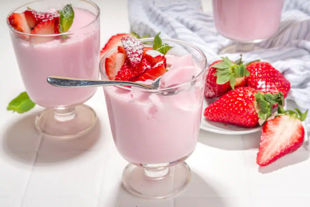 Panna cotta aux fraises