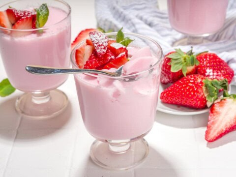 Panna cotta aux fraises
