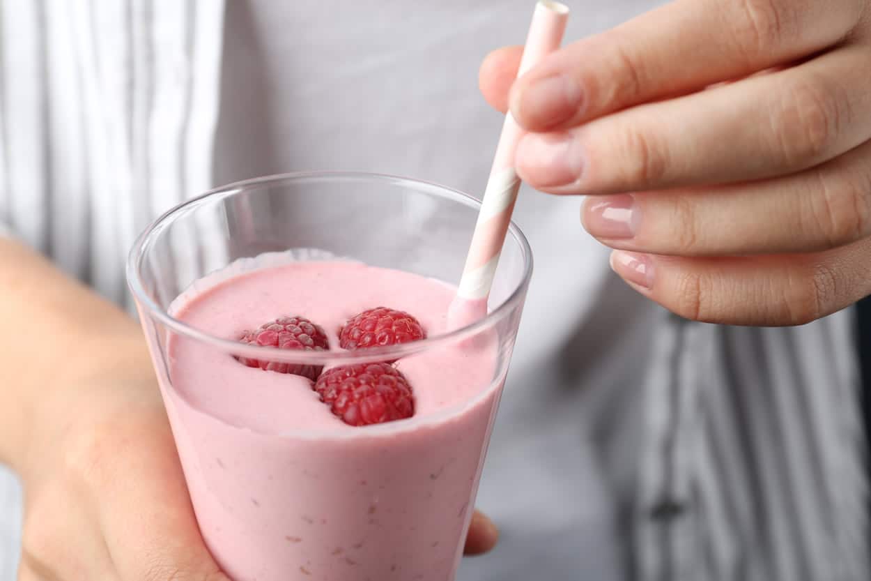 Smoothie framboises facile