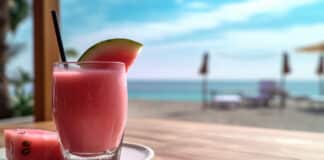 Smoothie pastèque rafraichissant