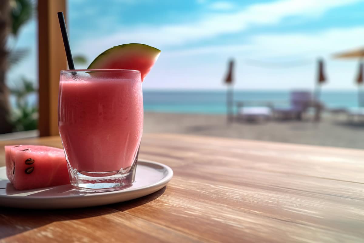 Smoothie pastèque rafraichissant