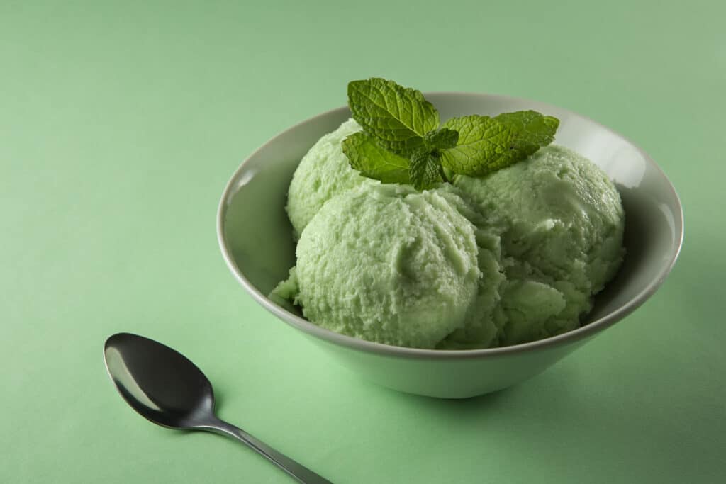 Sorbet à la menthe sans sorbetière