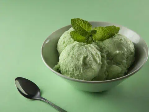 Sorbet à la menthe sans sorbetière