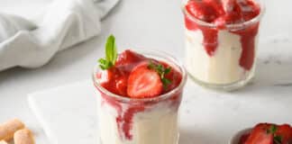 Verrines fraises au mascarpone