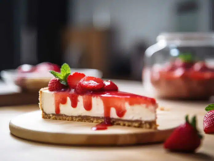 Cheesecake à la fraise sans cuisson