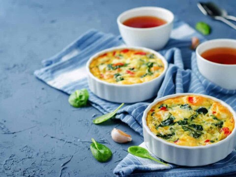 Clafoutis épinards et poivron rouge