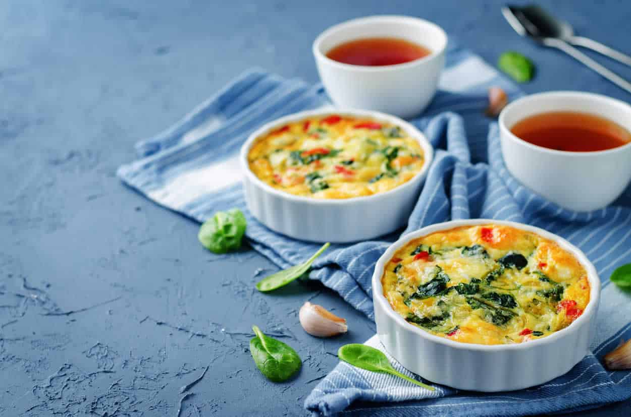 Clafoutis épinards et poivron rouge