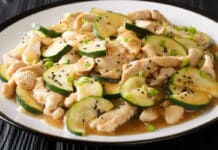 Emincé de poulet aux courgettes