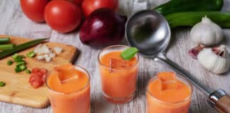 Gaspacho tomate poivron rouge
