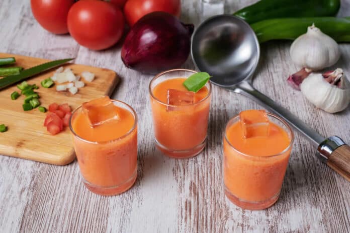 Gaspacho tomate poivron rouge