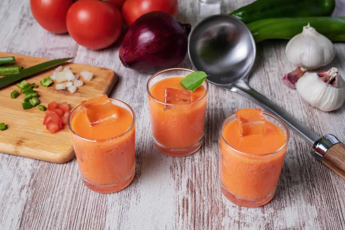 Gaspacho tomate poivron rouge