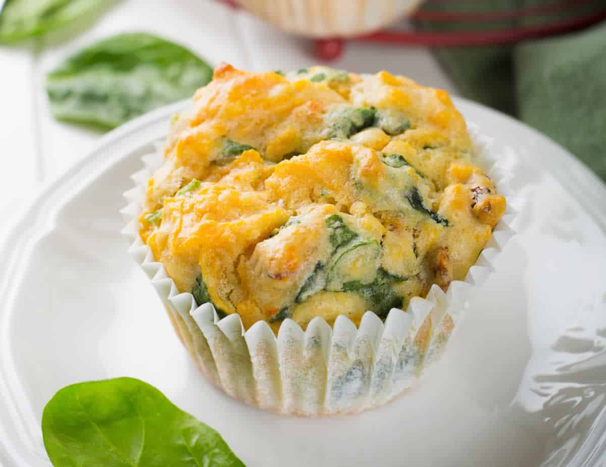 Muffins aux épinards et au fromage