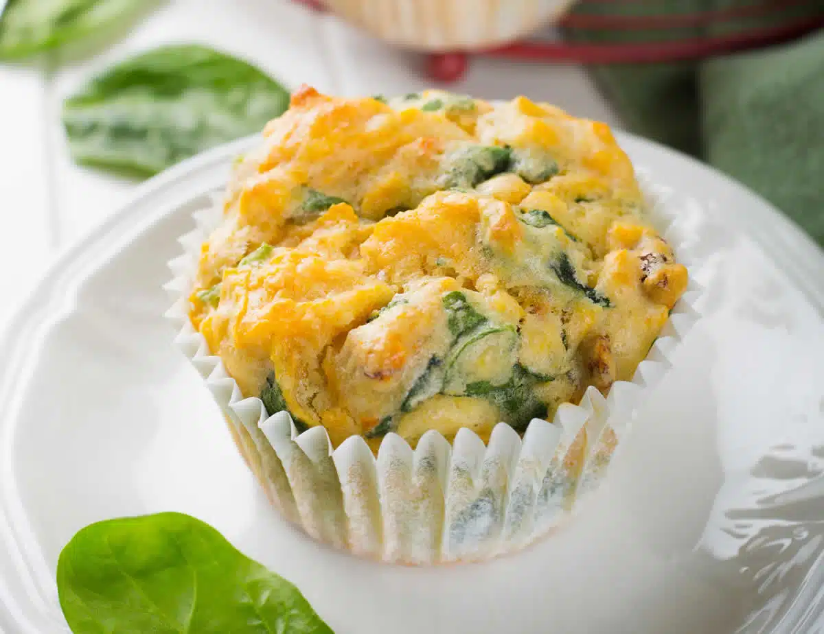 Muffins aux épinards et au fromage