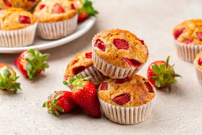 Muffins moelleux aux fraises