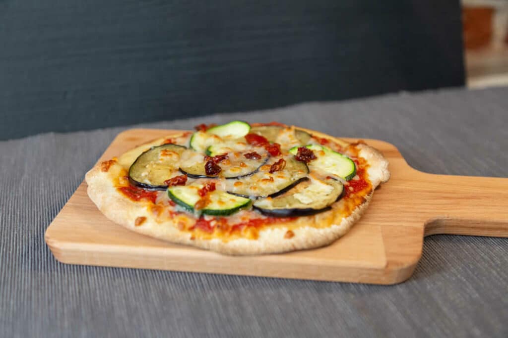 Pizza à la Courgette et Aubergine