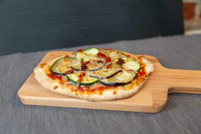 Pizza à la Courgette et Aubergine
