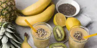 Smoothie Kiwi banane ananas