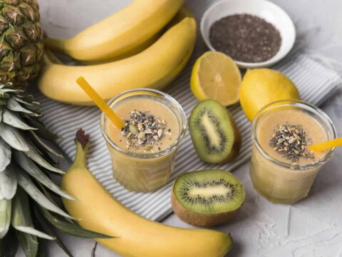Smoothie Kiwi banane ananas