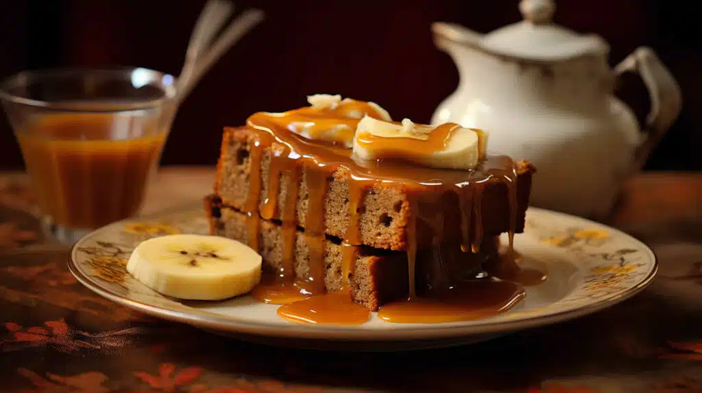 Gâteau moelleux à la banane et caramel