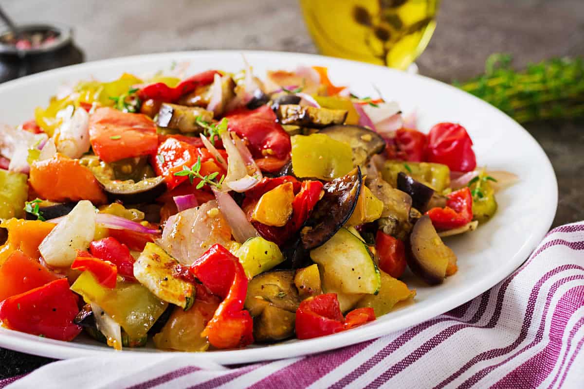 Légumes rôtis au four