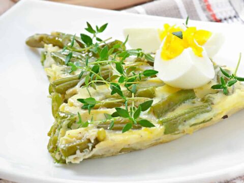 Omelette aux haricots verts