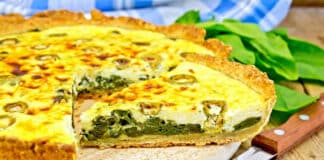 Quiche aux épinards et olives
