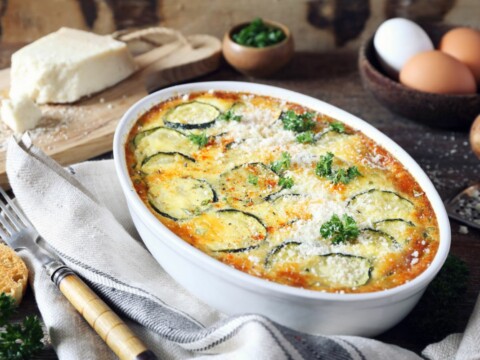 Clafoutis courgette feta