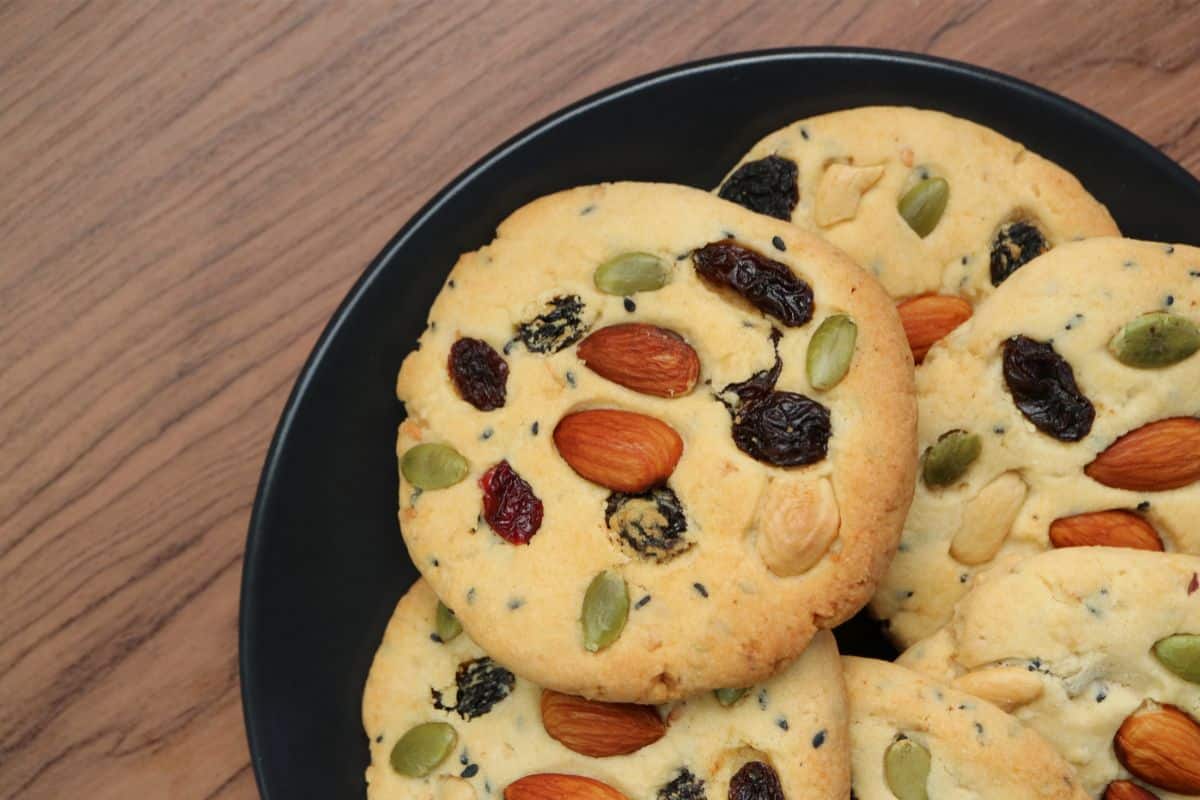 Cookies amandes, raisins secs et pistaches