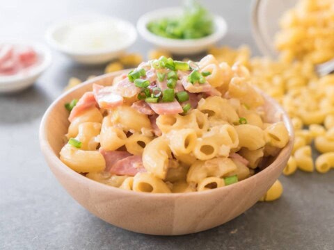 pâtes au jambon