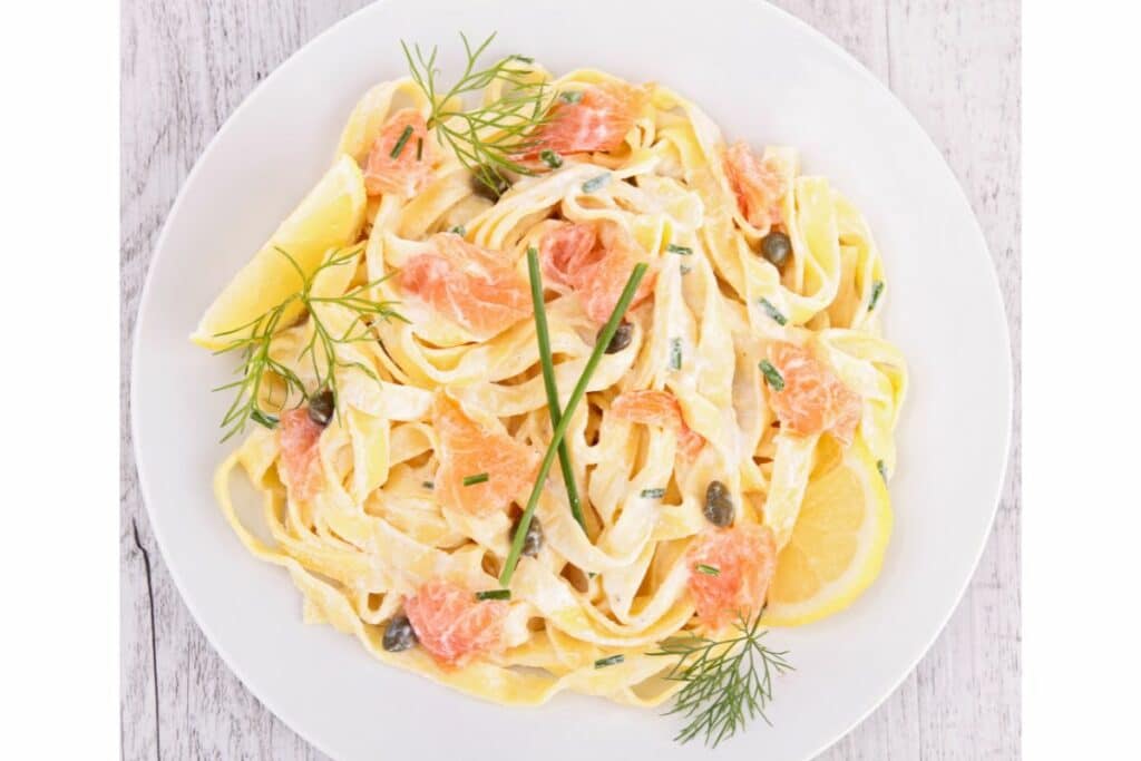 Pâtes au saumon
