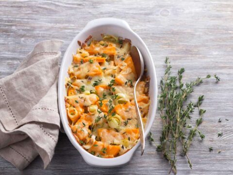 Gratin de potimarron et poireaux