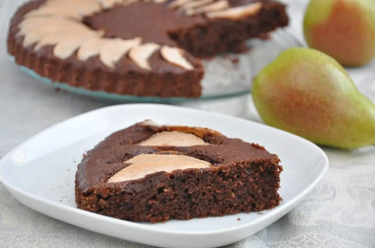 tarte poire chocolat sans pâte