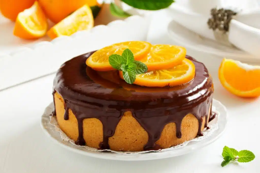 Gâteau à l'Orange Nappé de Chocolat