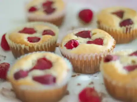 Muffins healthy aux framboises