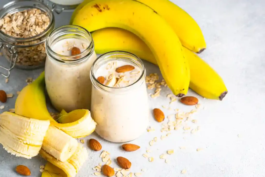 Smoothie aux Amandes Banane et Flocons d'Avoine
