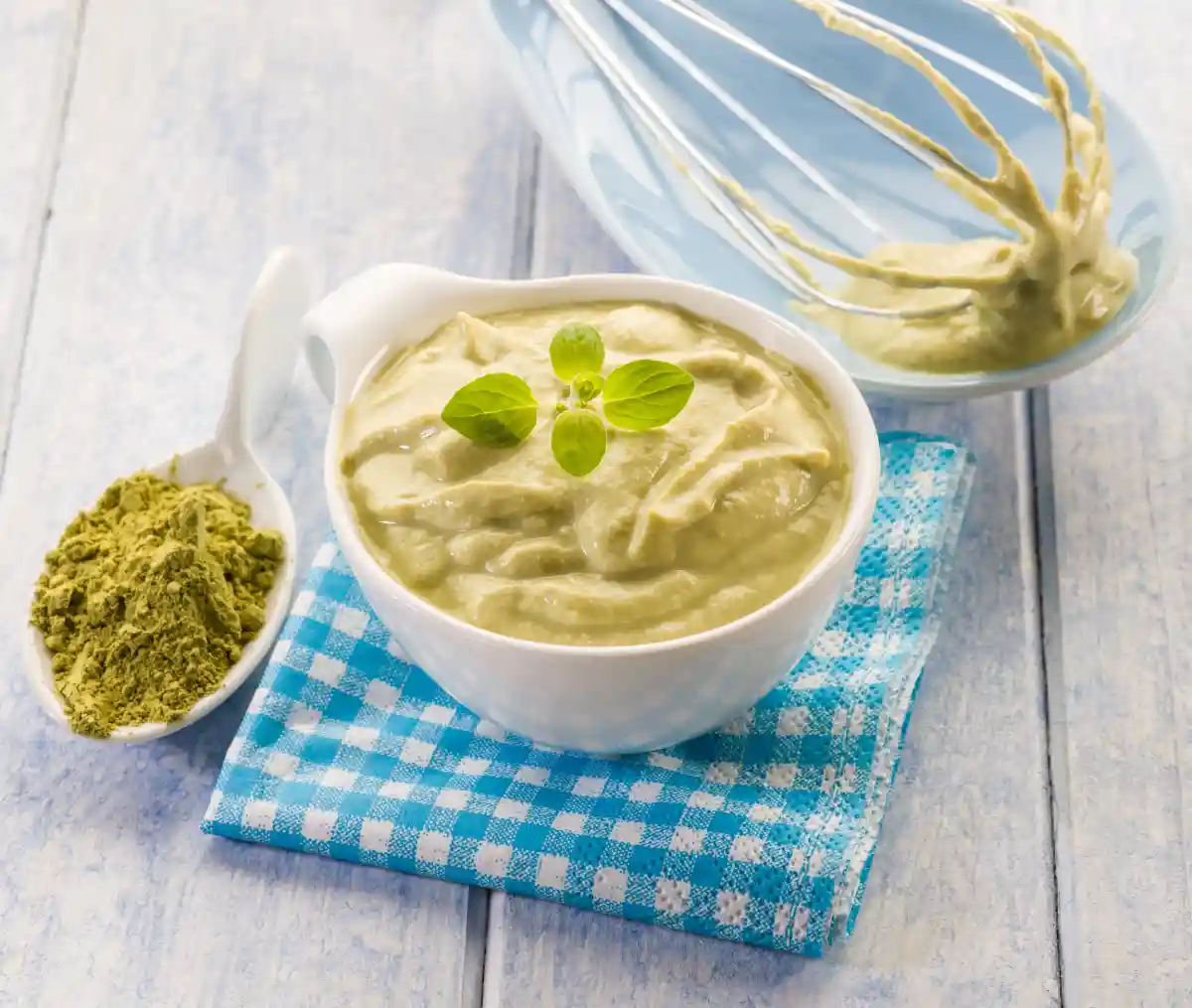 Mousse au Thé Matcha et Ricotta