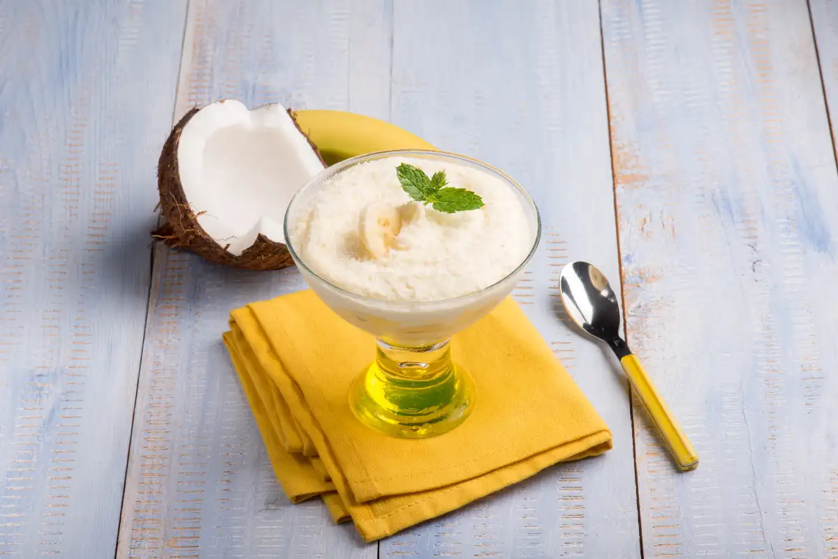 Mousse noix de coco et banane