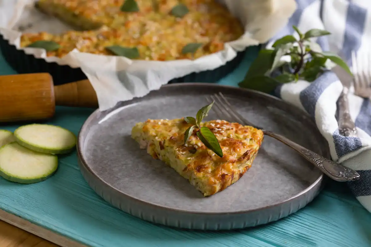 Tarte aux courgettes jambon et fromage