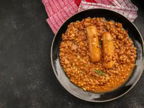 lentilles aux saucisses au Cookeo