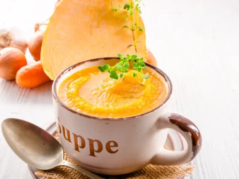 Soupe au potiron et à la carotte