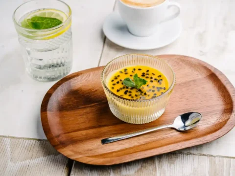 Panna Cotta à la Sauce Mangue et Fruit de la Passion