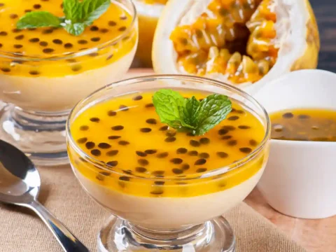 Panna cotta au fruit de la passion
