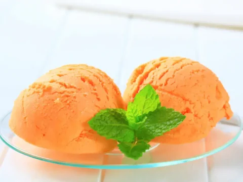 Sorbet à l’orange avec et sans sorbetière