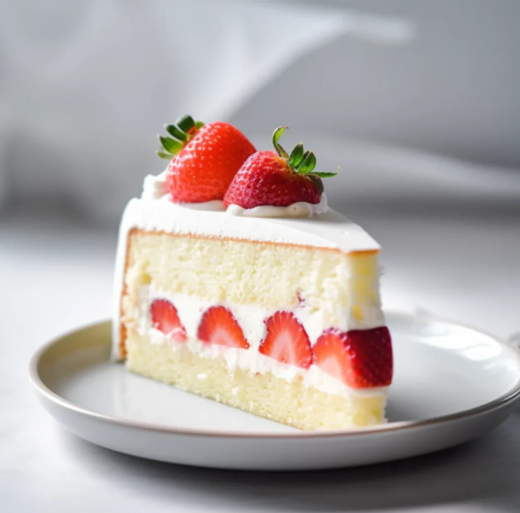 Gâteau aux fraises et de crème chantilly