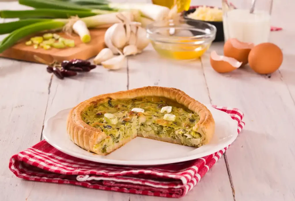 Quiche aux poireaux à la pâte brisée