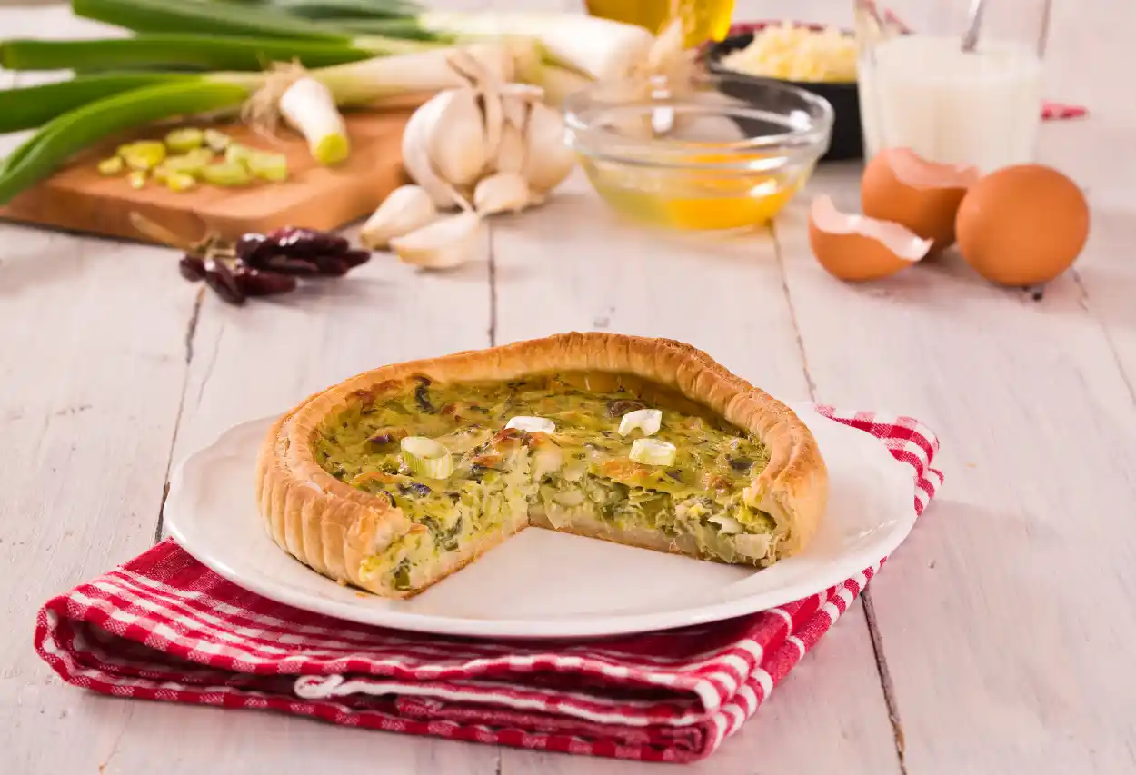 Quiche aux poireaux à la pâte brisée