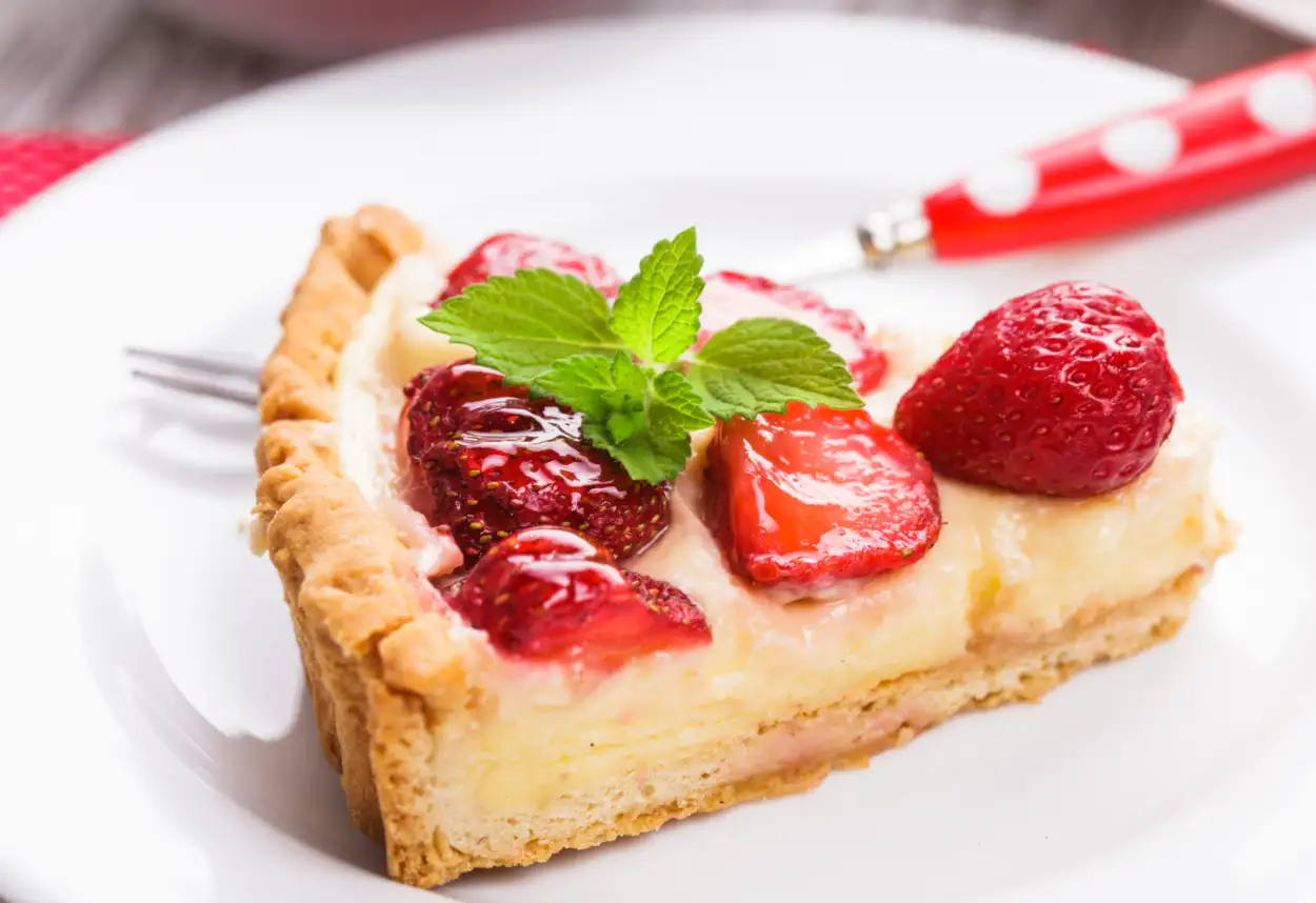 Tarte aux fraises avec pâte sablée