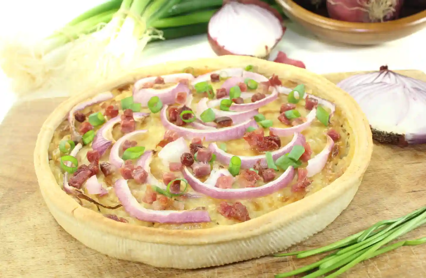 Tarte aux oignons et bacon