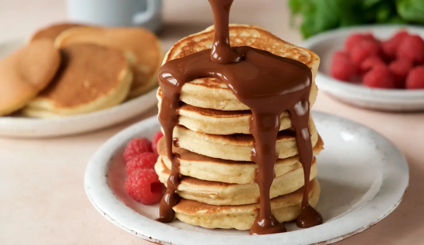 Pancakes moelleux et sauce chocolat maison