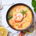 Soupe aux crevettes et lait de coco au Cookeo